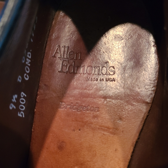 Allen Edmonds Bridgeton Black Slip-On Dress Loafer Shoes Size 9 1/2 D - Picture 12 of 16